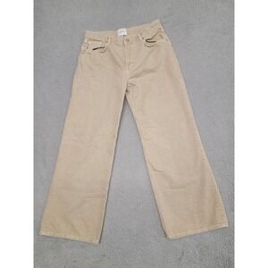 Reformation Jeans Womens 30x32 Sand Beige Cary Mid Rise Slouchy Wide Leg Relaxed